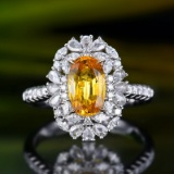 14k Gold 2.92 Ctw Natural Sapphire & Diamond Ring/pendant