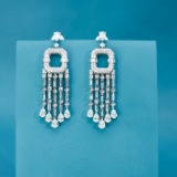 14k Gold 3.38 Ctw Natural H Diamond Earrings