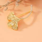 14k Gold 0.32 Ctw Natural Yellow Diamond & Diamond Brooch