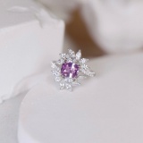 14k Gold 1.40 Ctw Natural Sapphire & Diamond Ring