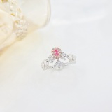 14k Gold 0.62 Ctw Natural Pink Diamond & Diamond Ring