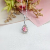 14k Gold 0.55 Ctw Natural Pink Diamond & Diamond Necklace