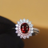 14k Gold 1.35 Ctw Natural Ruby & Diamond Ring