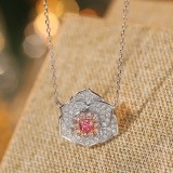 14k Gold 0.50 Ctw Natural Pink Diamond & Diamond Necklace