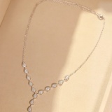 14k Gold 0.8 Ct Natural H Diamond Necklace