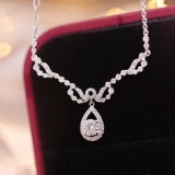 14k Gold 0.6 Ct Natural H Diamond Necklace