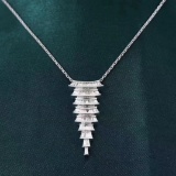 14k Gold 0.89 Ct Natural H Diamond Necklace
