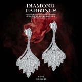 14k Gold 4.35 Ctw Natural H Diamond Earrings