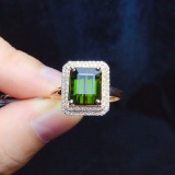 14k Gold 3.35 Ct Natural Tourmaline & Diamond Ring