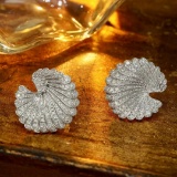 14k Gold 1.22 Ct Natural H Diamond Earrings