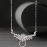 14k Gold 1.08 Ctw Natural H Diamond Necklace