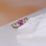 14k Gold 1.16 Ctw Natural Sapphire & Diamond Ring