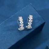 14k Gold 1.21 Ctw Natural H Diamond Earrings