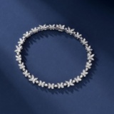 14k Gold 3.56 Ctw Natural H Diamond Bracelet