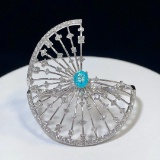 14k Gold 2.75 Ctw Natural Paraiba Tourmaline & Diamond Ring