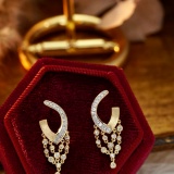 14k Gold 0.36 Ct Natural H Diamond Earrings