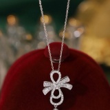 14k Gold 1.00 Ctw Natural Yellow Diamond & Diamond Necklace