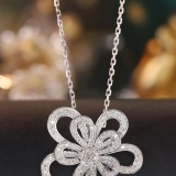 14k Gold 0.85 Ct Natural H Diamond Necklace
