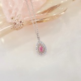 14k Gold 0.30 Ctw Natural Pink Diamond & Diamond Necklace