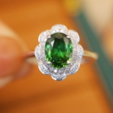 14k Gold 1.60 Ctw Natural Sapphire & Diamond Ring