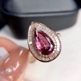 14k Gold 3.14 Ctw Natural Sapphire & Diamond Ring