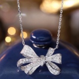 14k Gold 0.65 Ct Natural H Diamond Necklace