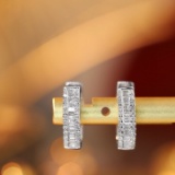 14k Gold 0.50 Ct Natural H Diamond Earrings