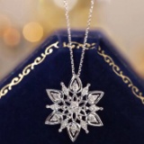 14k Gold 0.20 Ct Natural H Diamond Necklace