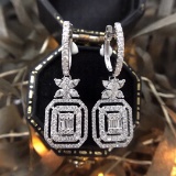 14k Gold 1 Ct Natural H Diamond Earrings