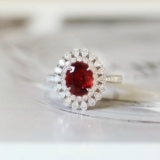14k Gold 2.77 Ctw Natural Ruby & Diamond Ring