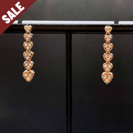 14k Gold 0.5 Ct Natural Diamond Earrings