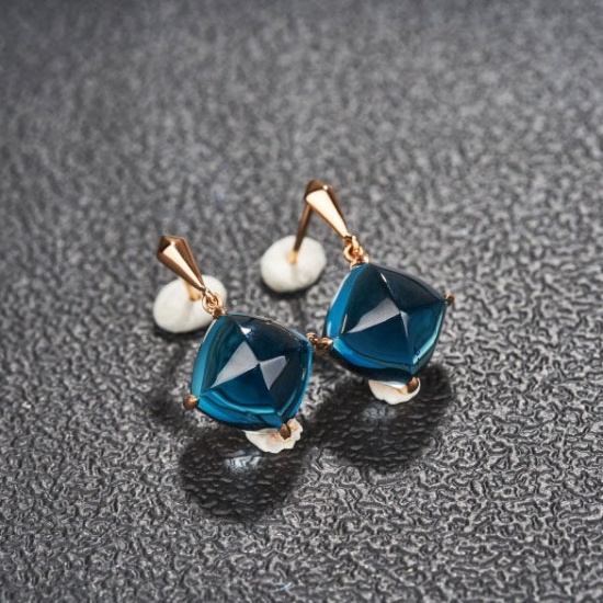 14k Gold 15 Ct Natural Topaz Earrings