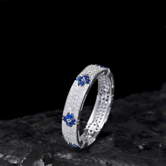 14k Gold 1.05 Ct Natural Sapphire & Diamond Ring