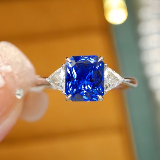 14k Gold 1.80 Ctw Natural Sapphire & Diamond Ring