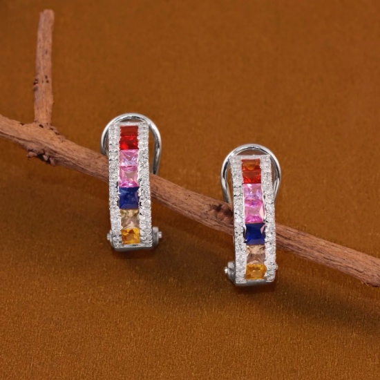 14k Gold 1.68 Ctw Natural Sapphire & Diamond Earrings