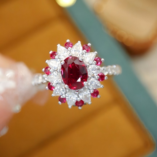 14k Gold 1.73 Ctw Natural Ruby & Diamond Ring/pendant( Without Chain )