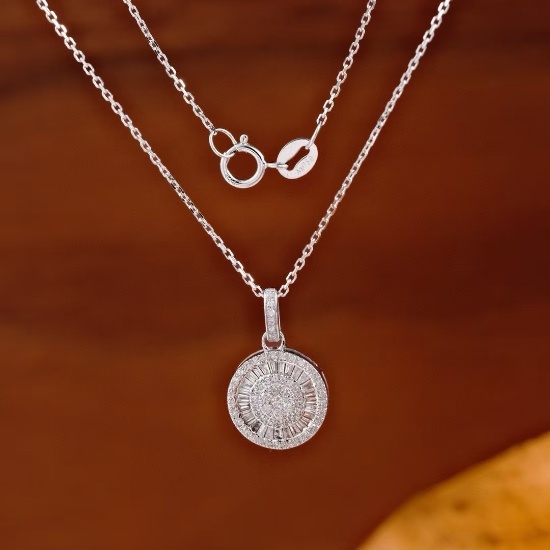 14k Gold 0.5 Ct Natural H Diamond Pendant( Without Chain )