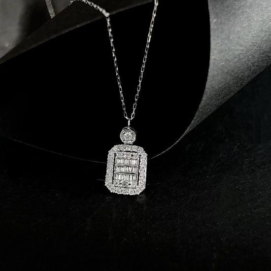 14k Gold 0.5 Ct Natural H Diamond Necklace