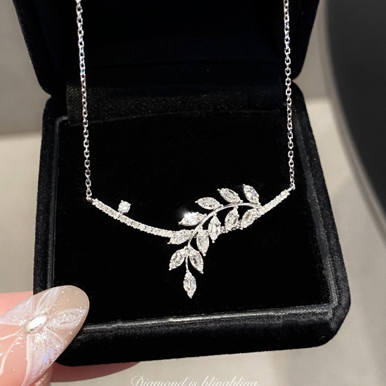 14k Gold 0.35 Ct Natural H Diamond Necklace