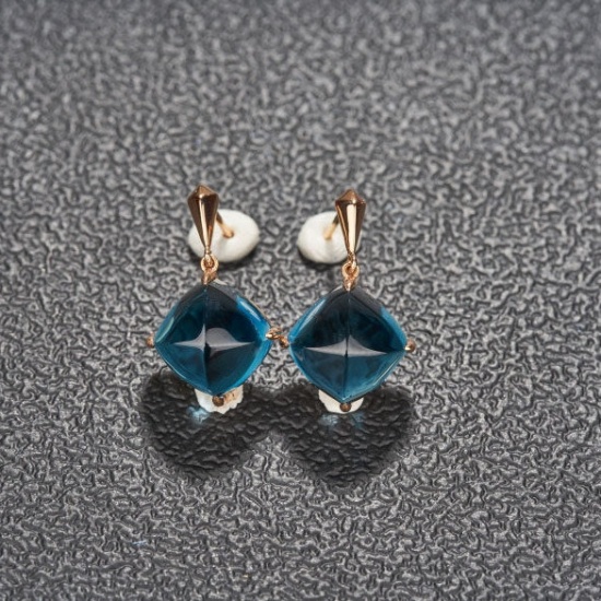 14k Gold 15 Ct Natural Topaz Earrings