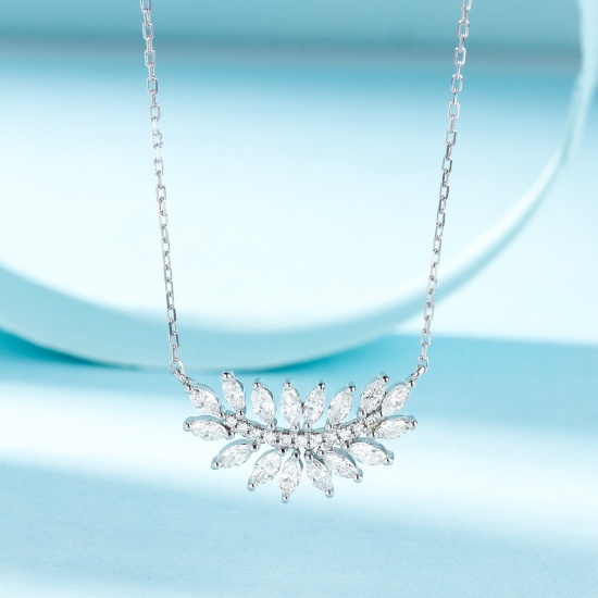 14k Gold 0.57 Ctw Natural H Diamond Necklace