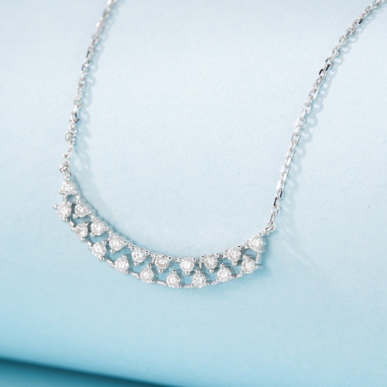 14k Gold 0.28 Ct Natural H Diamond Necklace