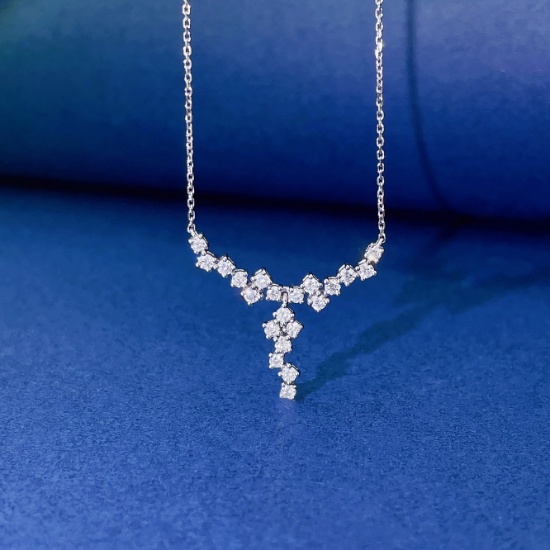 14k Gold 0.39 Ct Natural H Diamond Necklace