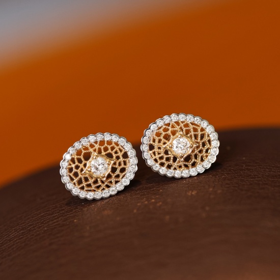 14k Gold 0.45 Ct Natural H Diamond Earrings