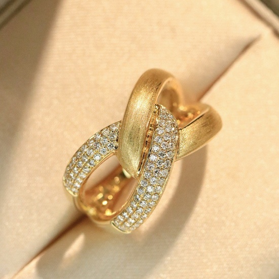 14k Gold 0.35 Ct Natural H Diamond Ring