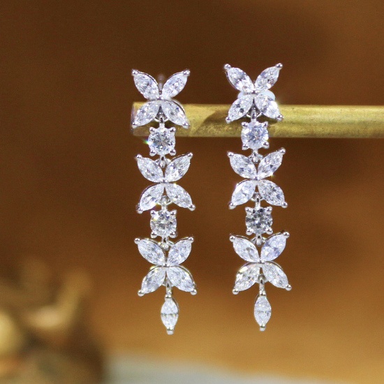 14k Gold 1 Ct Natural H Diamond Earrings