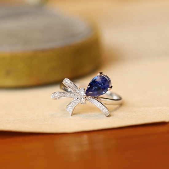 14k Gold 1.47 Ctw Natural Sapphire & Diamond Ring