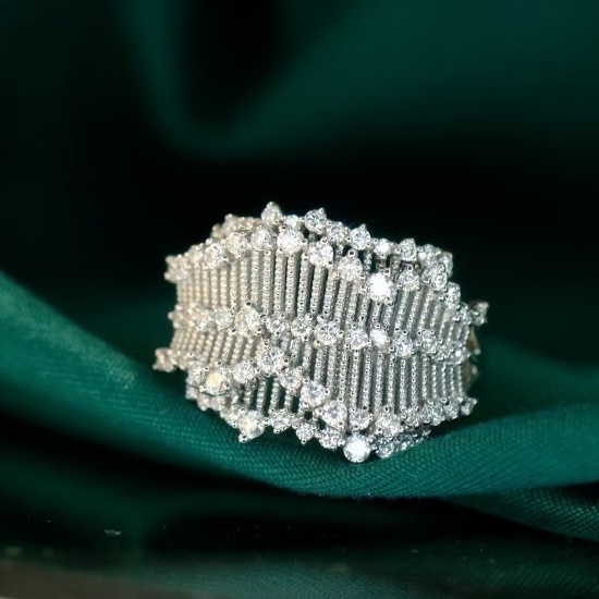 14k Gold 0.8 Ct Natural H Diamond Ring