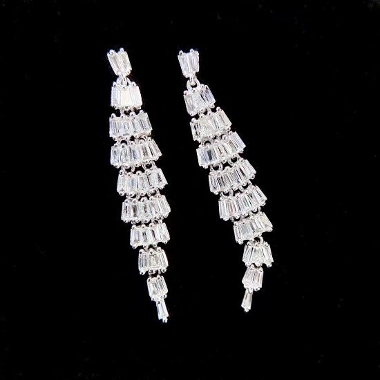 14k Gold 0.6 Ct Natural H Diamond Earrings