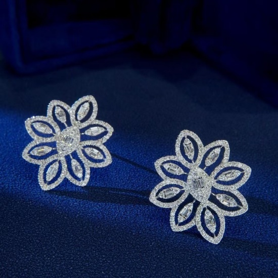 14k Gold 1.16 Ct Natural H Diamond Earrings